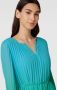 Comma dip-dye jurk met plisse blauw groen ecru - Thumbnail 6