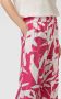 Comma cropped wide leg culotte met bladprint roze wit - Thumbnail 7