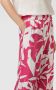 Comma cropped wide leg culotte met bladprint roze wit - Thumbnail 6