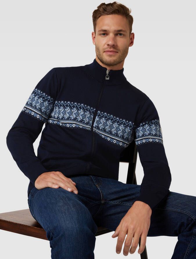 Dale of Norway Gebreid jack met all-over motief model 'HOVDEN'