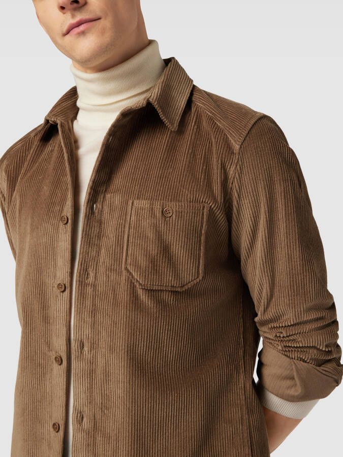 drykorn Overhemd van corduroy met borstzak model 'Laremto'