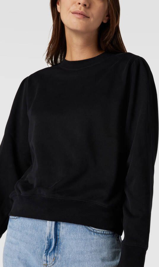 drykorn Sweatshirt met geribde ronde hals model 'Smeli'