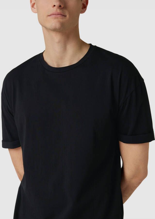 drykorn T-shirt met geribde ronde hals model 'THILO'