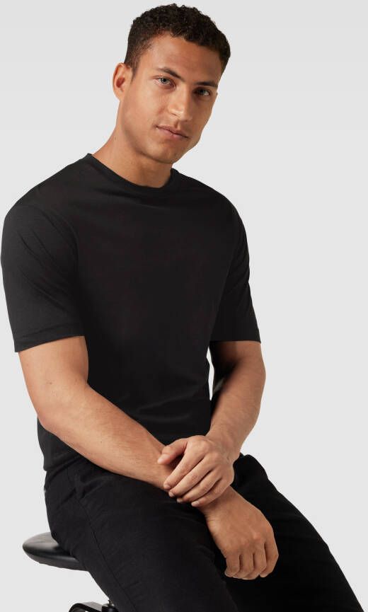 Drykorn T-shirt met geribde ronde hals model 'GILBERD' - Foto 2