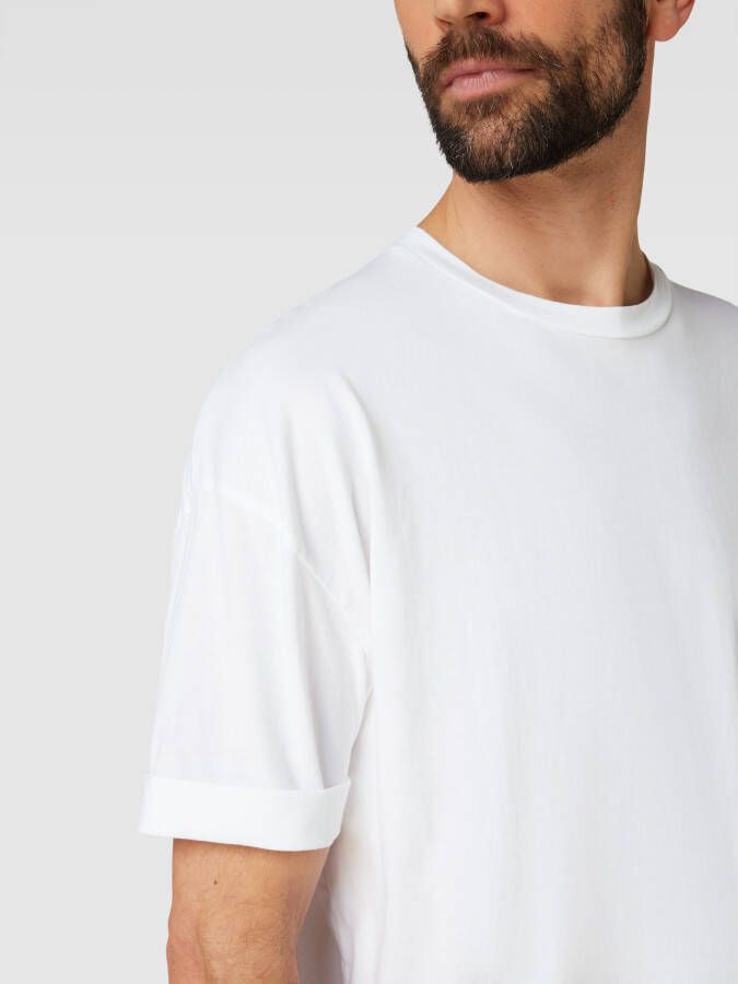 drykorn T-shirt met vaste mouwomslagen model 'THILO'