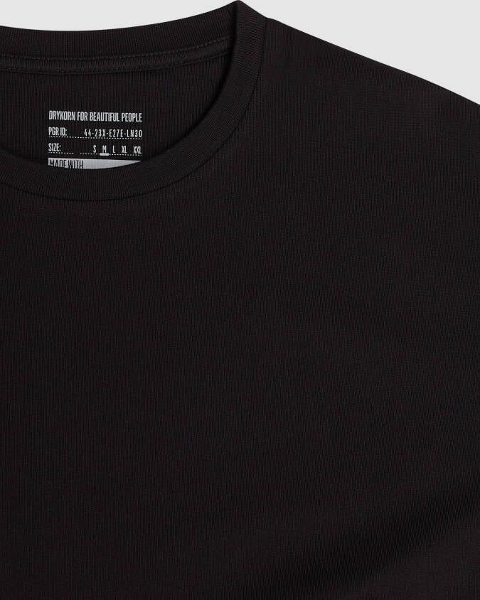 Drykorn Geribbelde Ronde Hals T-Shirt Black Heren - Foto 2