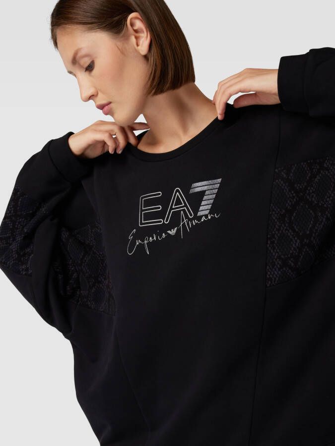 EA7 Emporio Armani Sweatshirt met labelprint - Foto 2