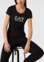 Emporio Armani EA7 Bedrukt T-shirt Black Dames - Thumbnail 4