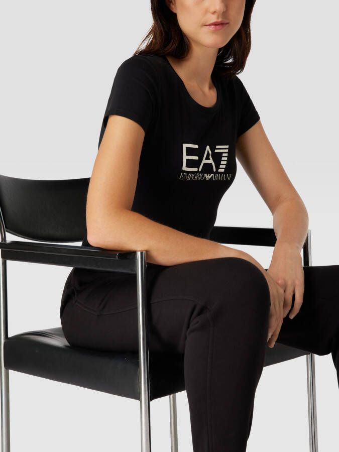 EA7 Emporio Armani T-shirt met labelprints