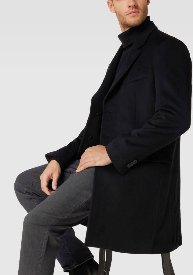 Emporio Armani Lange jas met reverskraag model 'CAPOTTO'