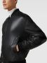 Emporio Armani Leren jack met opstaande kraag - Thumbnail 2