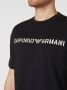Emporio Armani Zwart katoenen T-shirt met korte mouwen en geborduurd logo Black Heren - Thumbnail 2