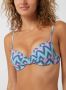 ESPRIT Women Beach voorgevormde beugel bikinitop blauw roze - Thumbnail 4
