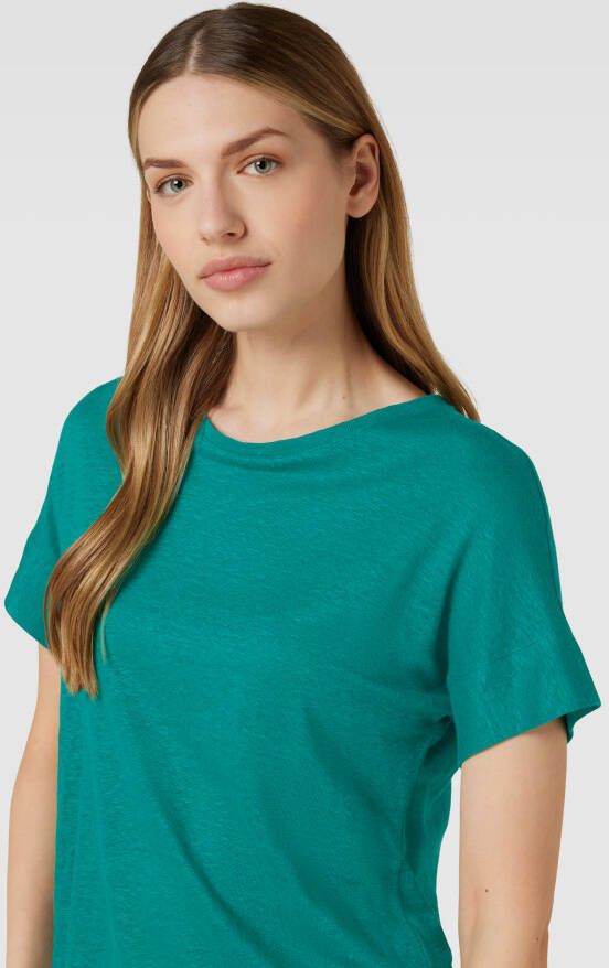 Esprit collection T-shirt van puur linnen met labeldetail - Foto 2