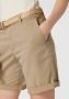 Esprit Regular fit korte broek met riem in gevlochten look - Thumbnail 5