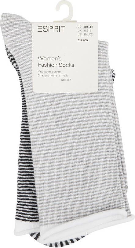 Esprit Sokken met streepmotief in een set van 2 paar - Foto 2