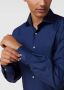 Eterna zakelijk overhemd normale fit donkerblauw katoen - Thumbnail 3