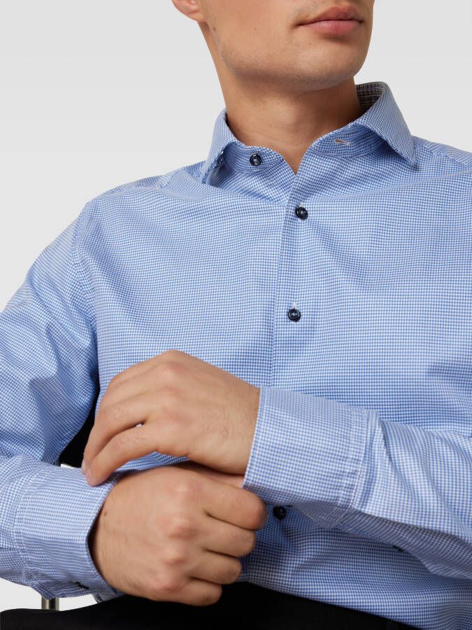 Eterna Slim fit zakelijk overhemd met all-over motief