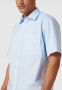 Eterna overhemd korte mouw Comfort Fit wijde fit lichtblauw effen katoen - Thumbnail 4