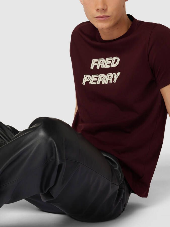 Fred Perry T-shirt met labelprint - Foto 2