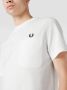 Fred Perry Witte T-shirt Pocket Detail Pique Shirt - Thumbnail 7