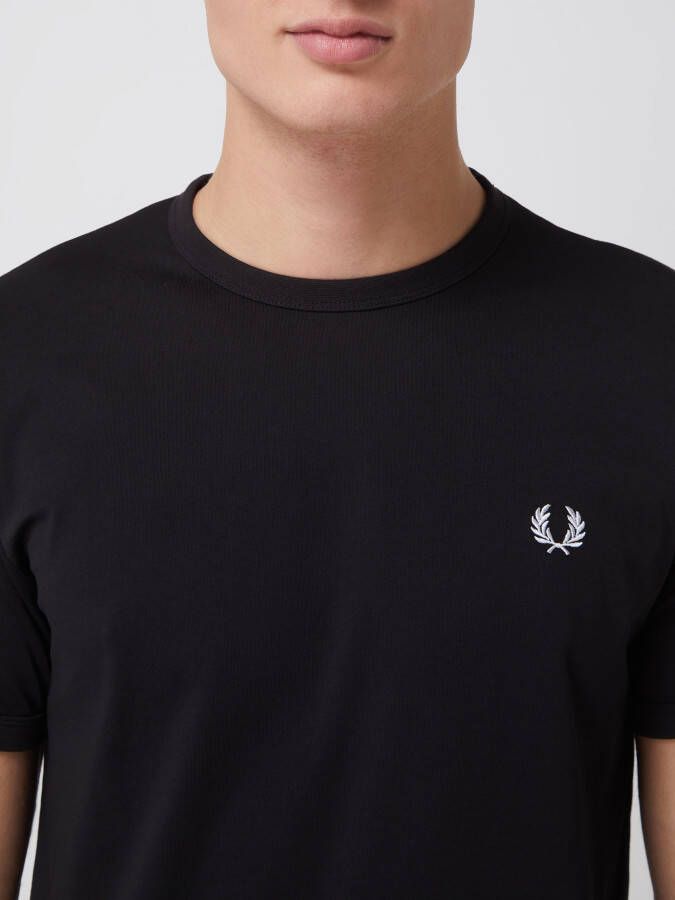 Fred Perry T-shirt met logostitching model 'RINGER'