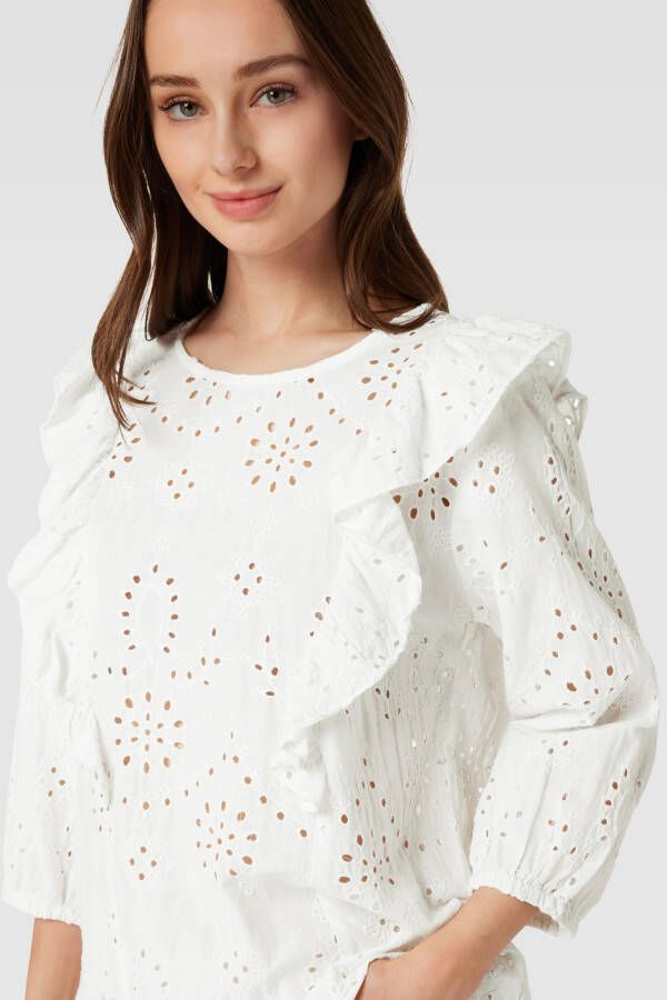 FREE QUENT Blouse met broderie anglaise model 'Frasia' - Foto 2