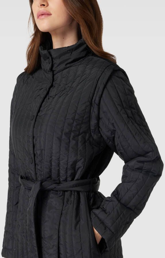 FREE QUENT Gewatteerde lange jas met strikceintuur model 'Lago' - Foto 2