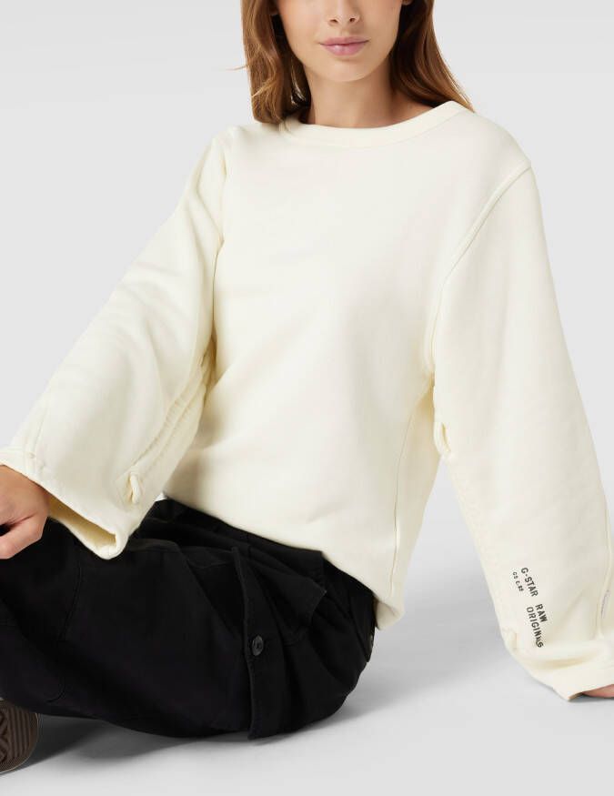 G-Star Raw Sweatshirt met labelprint model 'Adjustable'