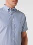 Gant Stijlvolle donkerblauwe gestreepte korte mouw overhemd Blue Heren - Thumbnail 4