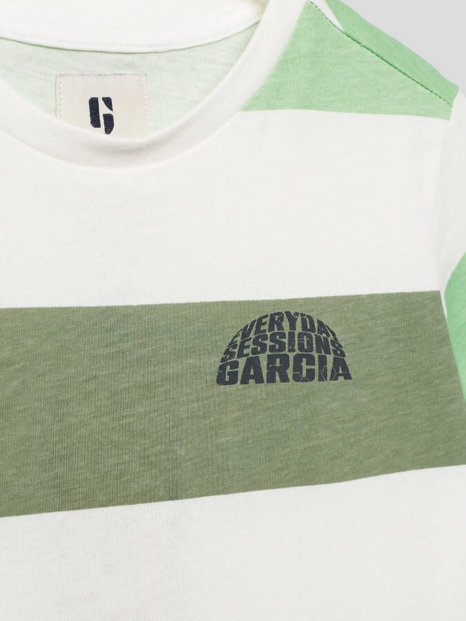 Garcia T-shirt in gemêleerde look met labeldetail model 'JAN'