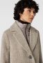 Gil Bret Afneembare Vest Halflange Jas Savannah Melange Beige Dames - Thumbnail 4