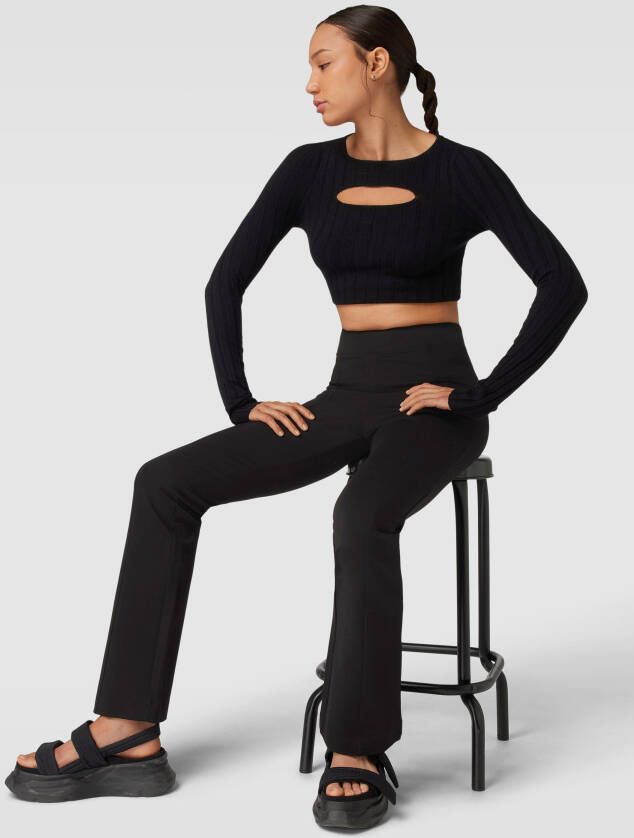 Gina Tricot Flared cut stoffen broek met deelnaden model 'LUNA' - Foto 2