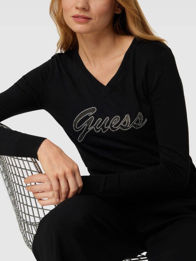 Guess Gebreide pullover met labeldetail model 'PASCALE'