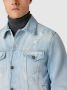 Guess Heren Denim Jack Blauw Gewassen Logo Blue Heren - Thumbnail 2