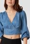 Guess Korte jeansblouse van lyocell - Thumbnail 2