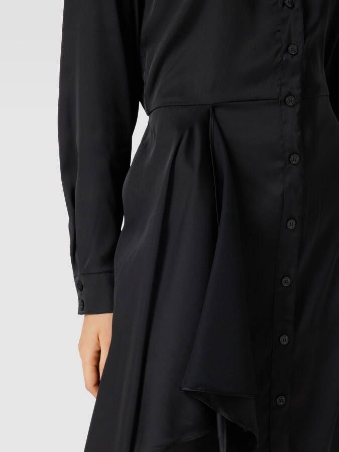 Guess Satijnen wikkeljurk Noir collectie Black Dames - Foto 3