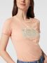Guess T-shirt met labelprint model 'ROUND LOGO TEE' - Thumbnail 2