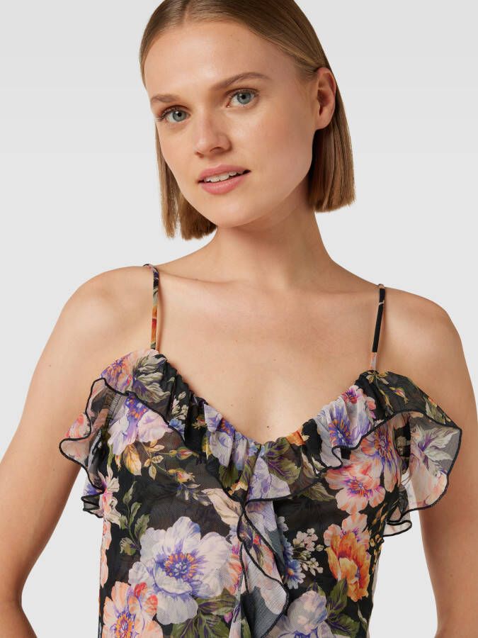 Guess Bloemen V-hals Slim Top Multicolor Dames - Foto 2