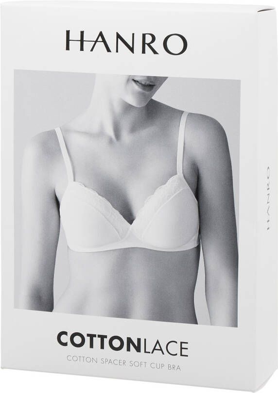 Hanro Soft-beha met gewatteerde cups model 'Cotton Lace Light' - Foto 2