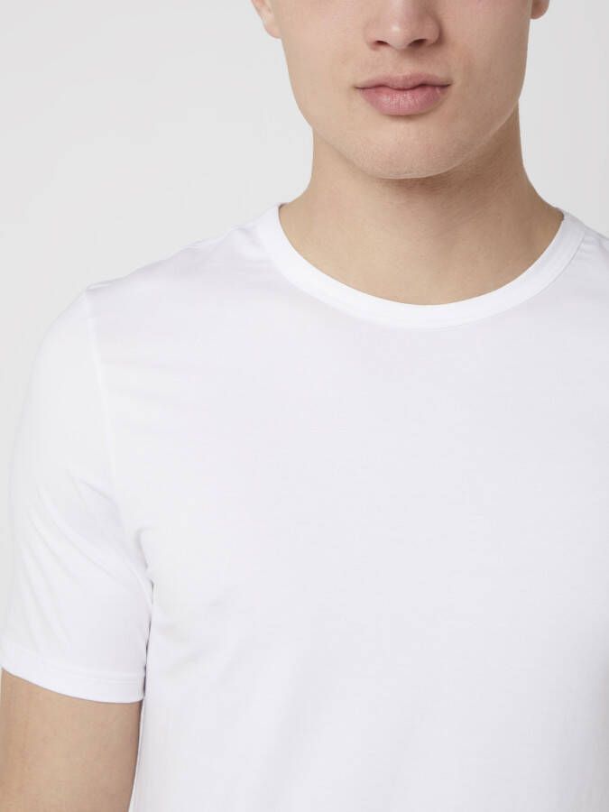 Hanro T-shirt met labeldetail in een set van 2 stuks model 'Cotton Essentials' - Foto 2