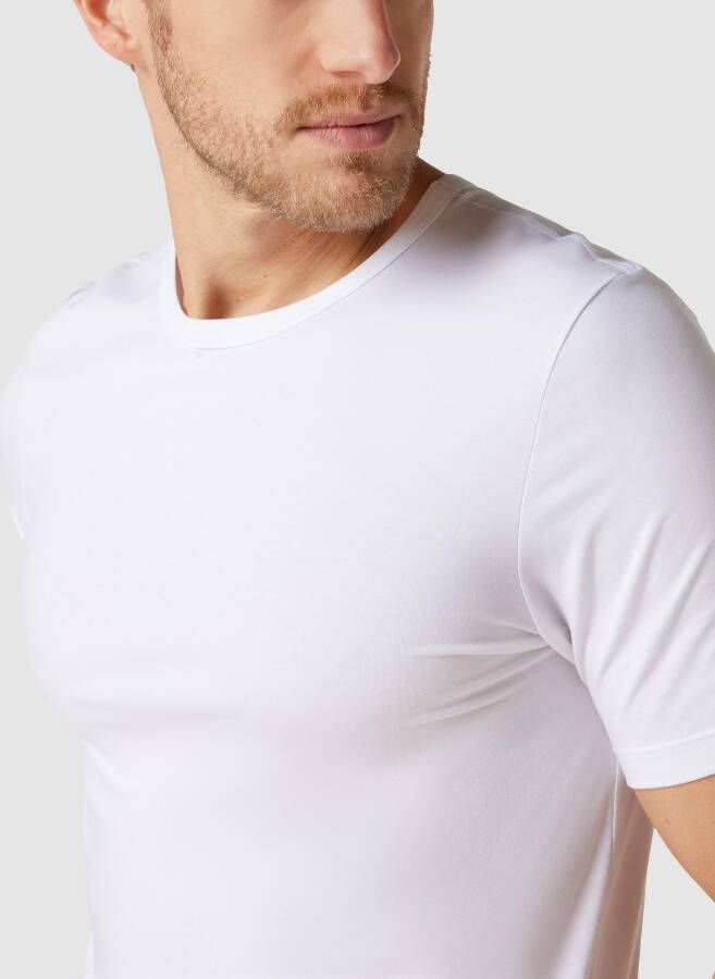 Hanro T-shirt met labeldetail in een set van 2 stuks model 'Cotton Essentials' - Foto 2