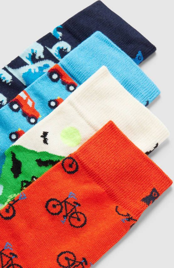 Happy Socks Sokken met all-over motief in een set van 4 paar model 'Out and About' - Foto 2