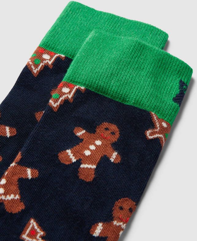 Happy Socks Sokken met all-over motief model 'Gingerbread Cookie' - Foto 2