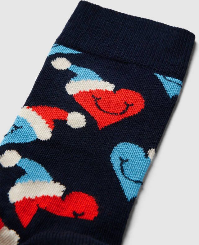 Happy Socks Sokken met all-over motief model 'Santa Love Smiley'