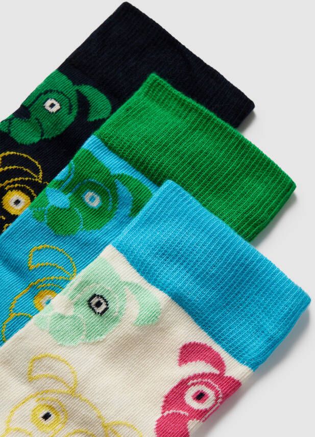 Happy Socks Sokken met all-over print in een set van 3 stuks model 'Dog'