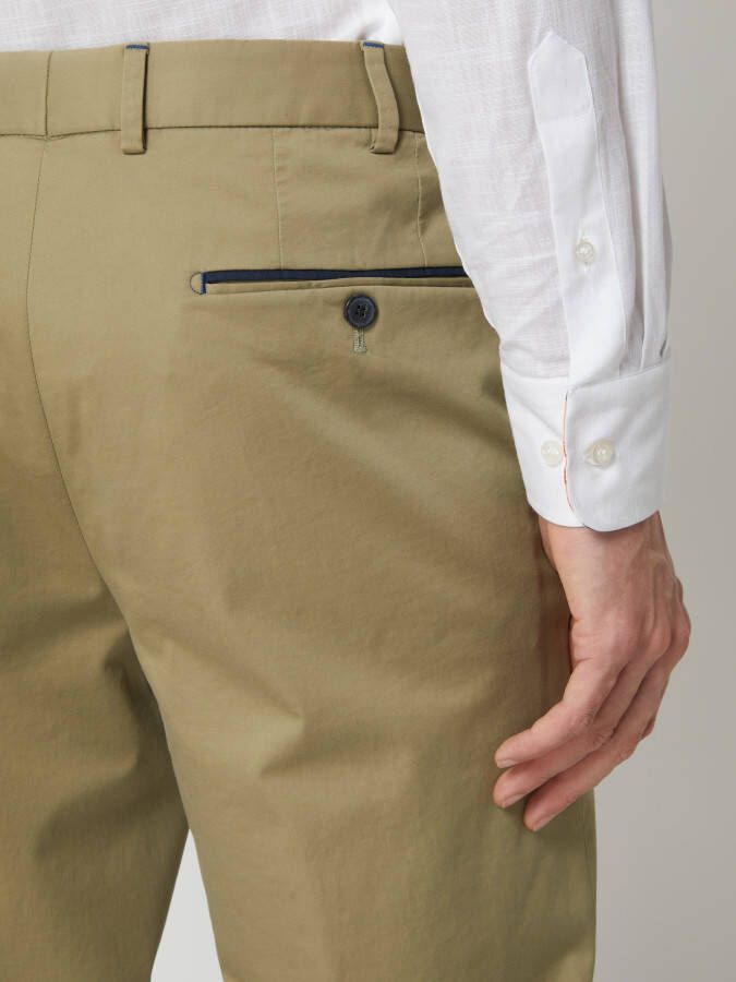 hiltl Straight fit chino met stretch model 'Peaker'