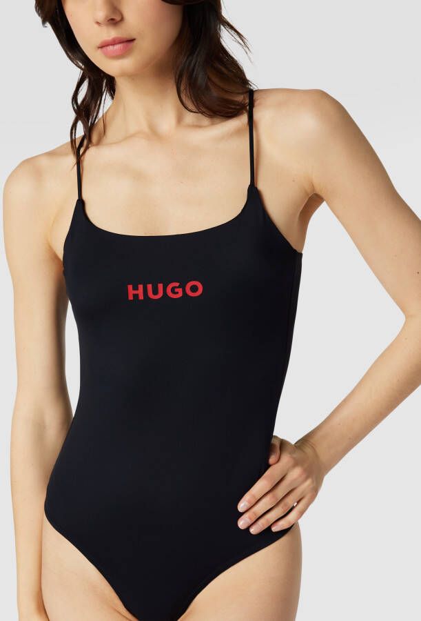 HUGO Badpak met labelprint model 'Swimsuit Pure'