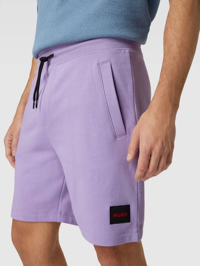 HUGO Korte broek met labelpatch