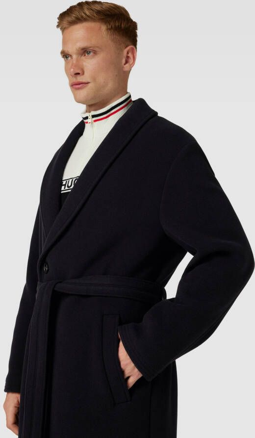 Hugo Boss Zwarte Wolmix Double-Face Jas Black Heren - Foto 2